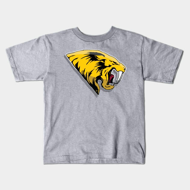 Sabercat Football Primary Logo Kids T-Shirt by dhartist